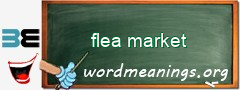 WordMeaning blackboard for flea market